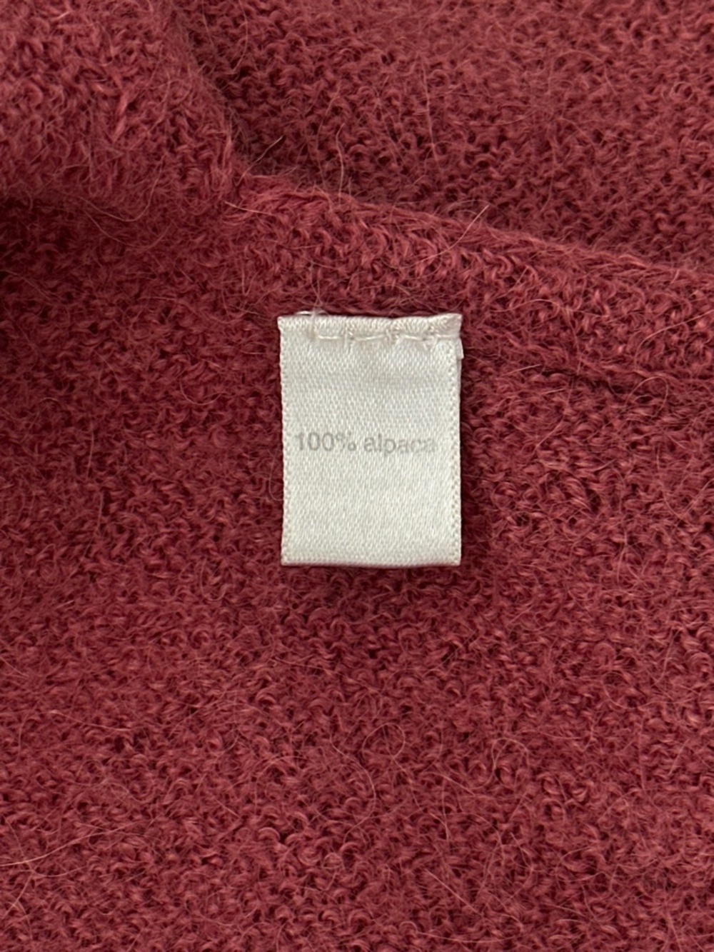 Peruvian Connection Alpaca Polo Collar Cardigan Ginger Rose Women's Size Small - Picture 9 of 10